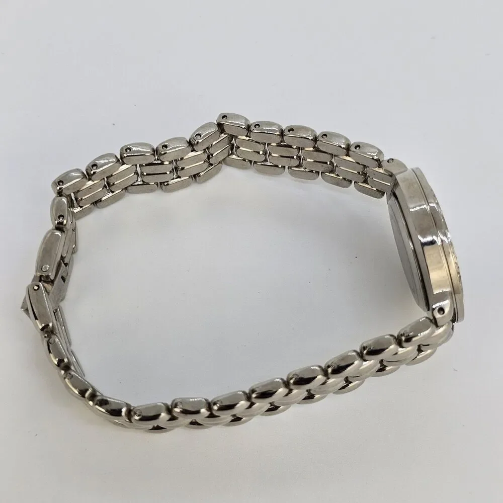 Novelle Women's Watch 26MM Blue Dial Crystal Bezel Gray‎ Bracelet 7